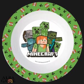 MINECRAFT MŰANYAG MÉLY TÁNYÉR ÚJ