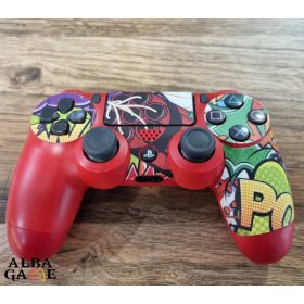 DUALSHOCK 4 V2 KONTROLLER (PIROS - MATRICÁS) - HASZNÁLT