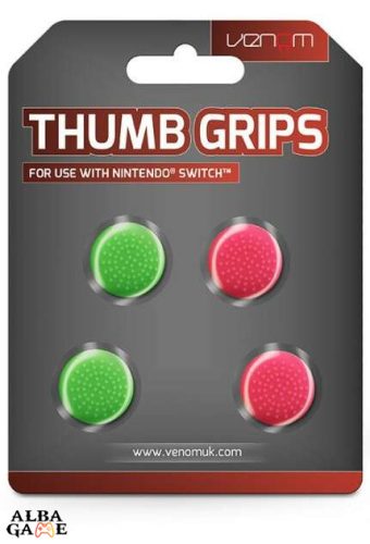 VENOM THUMB GRIPS (ZÖLD - RÓZSASZÍN) ÚJ (NINTENDO SWITCH)