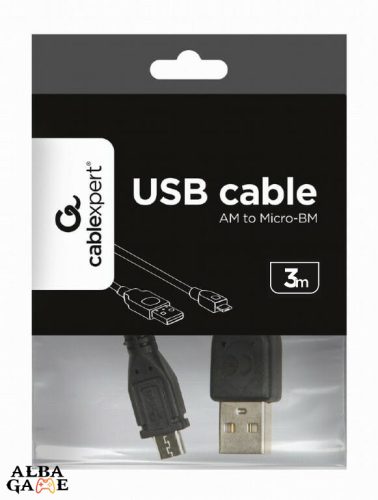 CABLEXPERT USB TO USB-MICRO KONTROLLERTÖLTŐ / ADATKÁBEL (3 M)