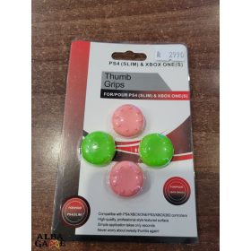 THUMB GRIP 2 PÁR (PINK-ZÖLD) - ÚJ (PS4 ÉS XBOX ONE)