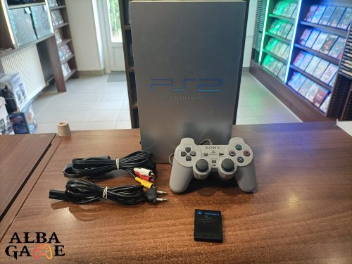 PS2 FAT GÉPCSOMAG (EZÜST) + 8 MB SONY MEMÓRIKÁRTYA