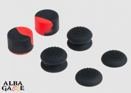 PS5 IPEGA ANALÓG THUMB GRIP 6-IN-1 KIT (PIROS-FEKETE) ÚJ