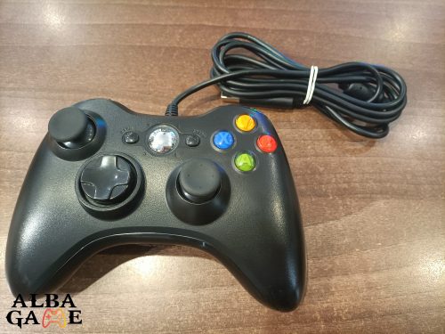 WIRED XBOX 360 KONTROLLER (FEKETE) UTÁNGYÁROTT