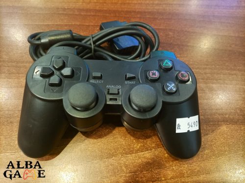 PS2 WIRED KONTROLLER (UTÁNGYÁROTT) FEKETE ÚJ