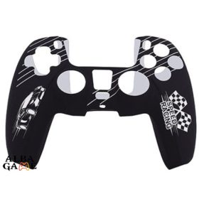 PS5 KONTROLLERVÉDŐ SZILIKON HUZAT (AUTÓS, FEKETE-FEHÉR)