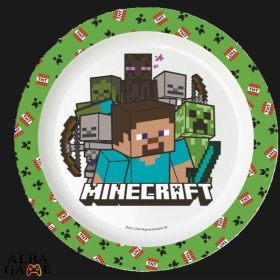 MINECRAFT MŰANYAG LAPOS TÁNYÉR ÚJ