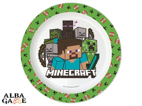 MINECRAFT MŰANYAG LAPOS TÁNYÉR ÚJ