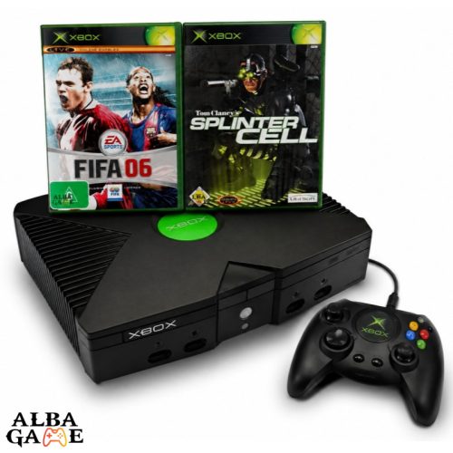 XBOX CLASSIC EREDETI KONTROLLERREL + 2 DB JÁTÉKKAL - HASZNÁLT