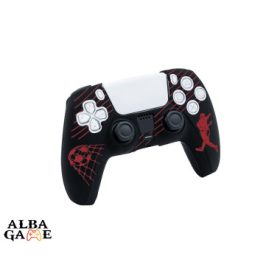   PS5 KONTROLLER VÉDŐ SZILIKON HÚZAT (FOCIS - FEKETE-PIROS) ÚJ